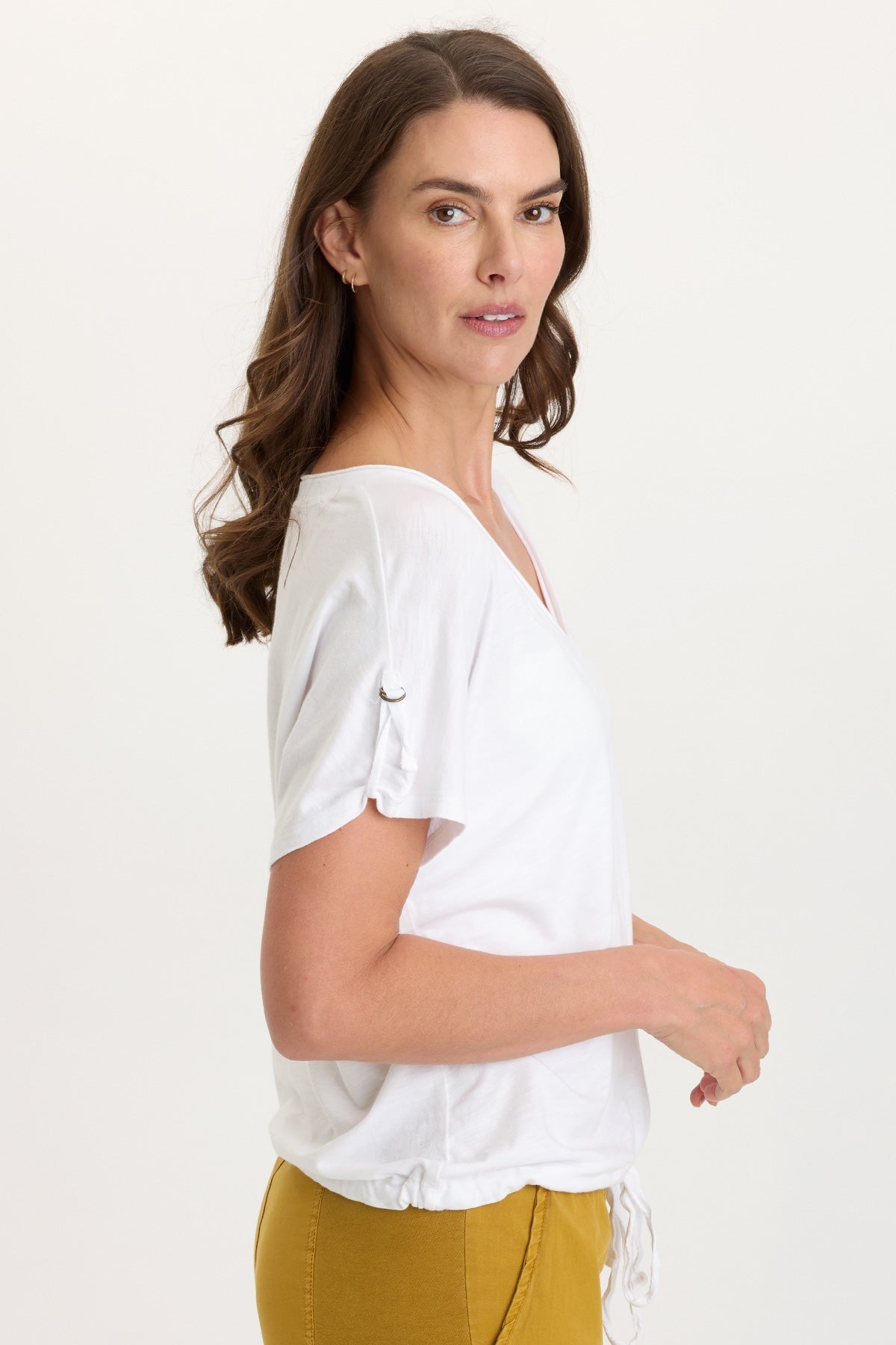 Wearables Knit Bower Cinchable Hem Top 