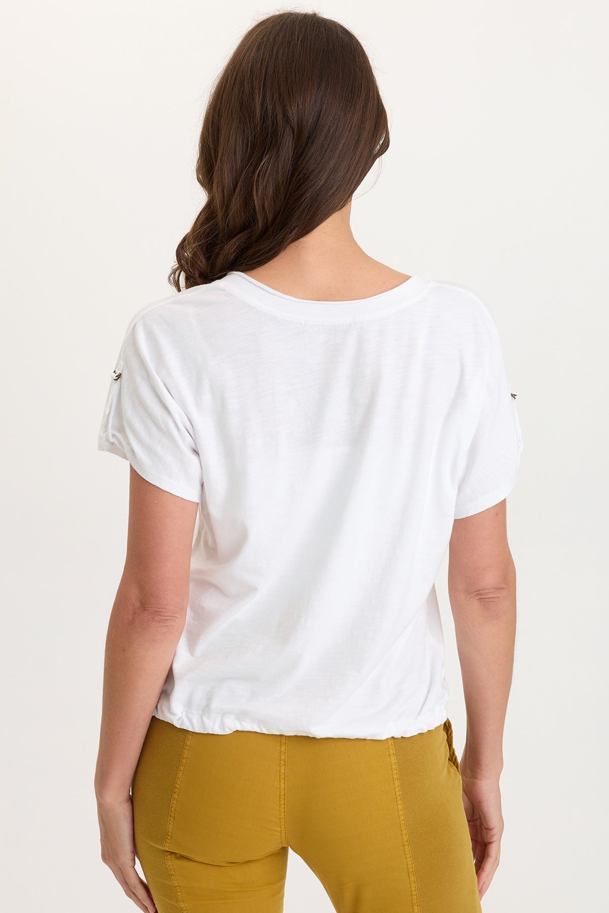 Wearables Knit Bower Cinchable Hem Top 