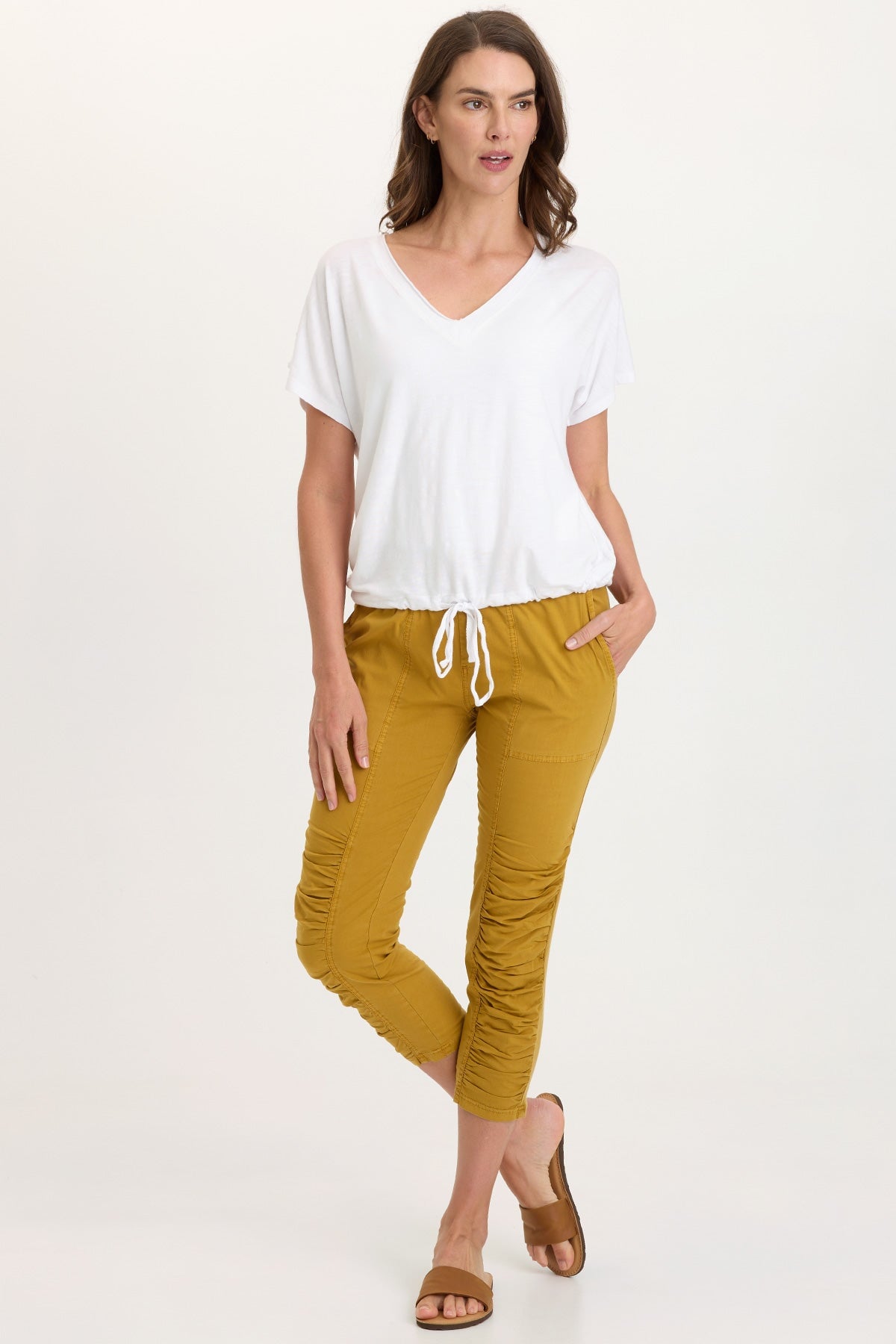 Wearables Knit Bower Cinchable Hem Top 