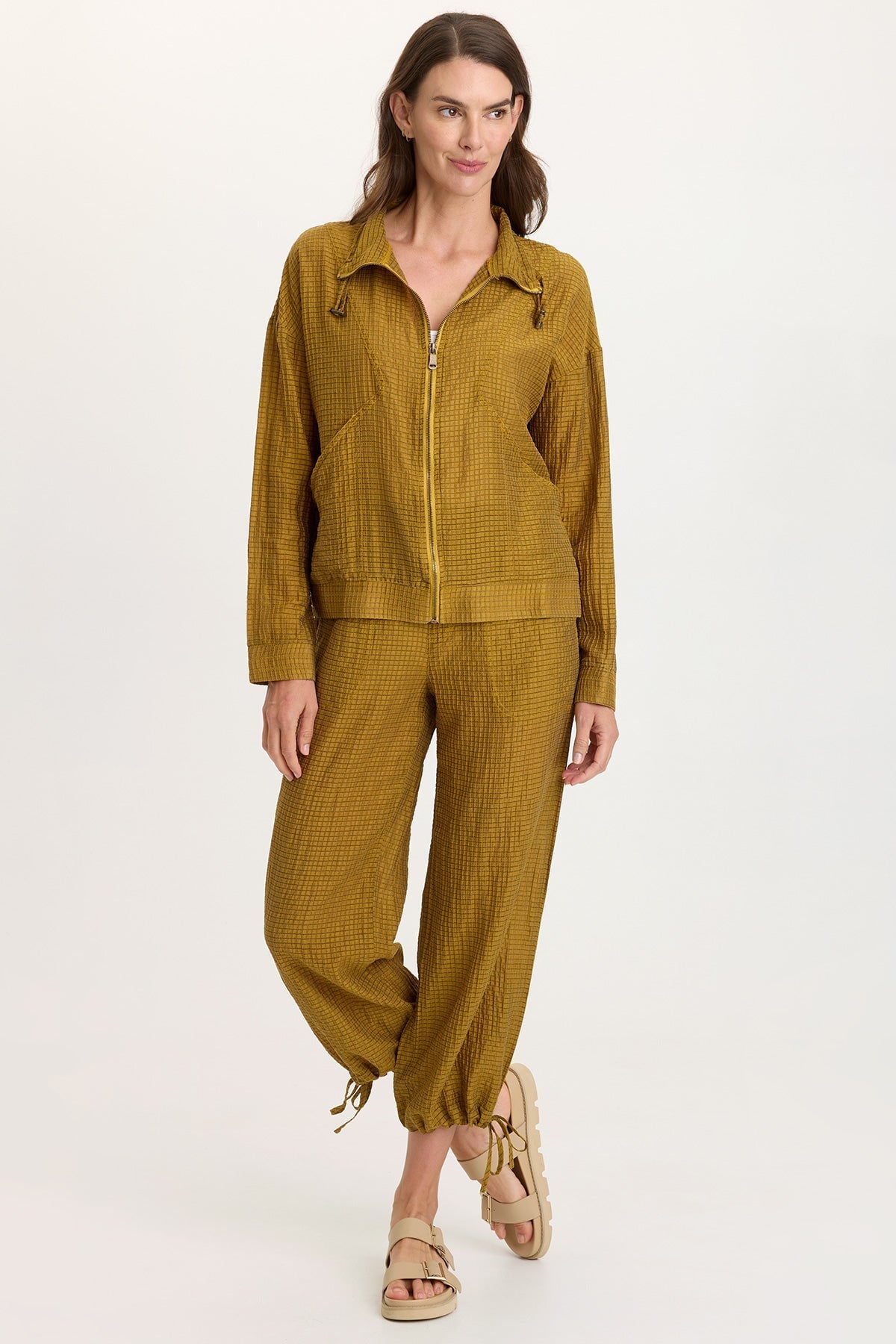 Marshall WaffleWeave Cinchable Leg Pull-On Waistband Pant