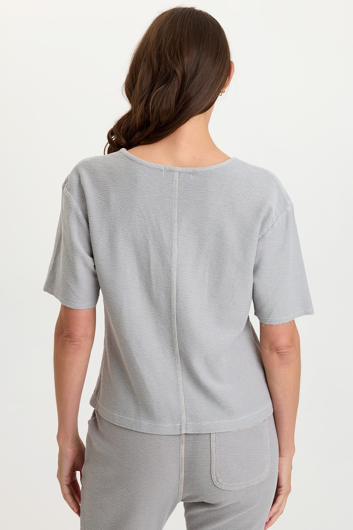 Wearables Lorn Crepe Knit V-Neck Tee 