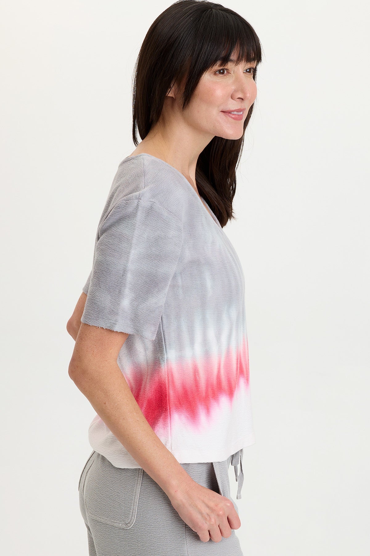 Wearables Lorn Crepe Knit V-Neck Tee 