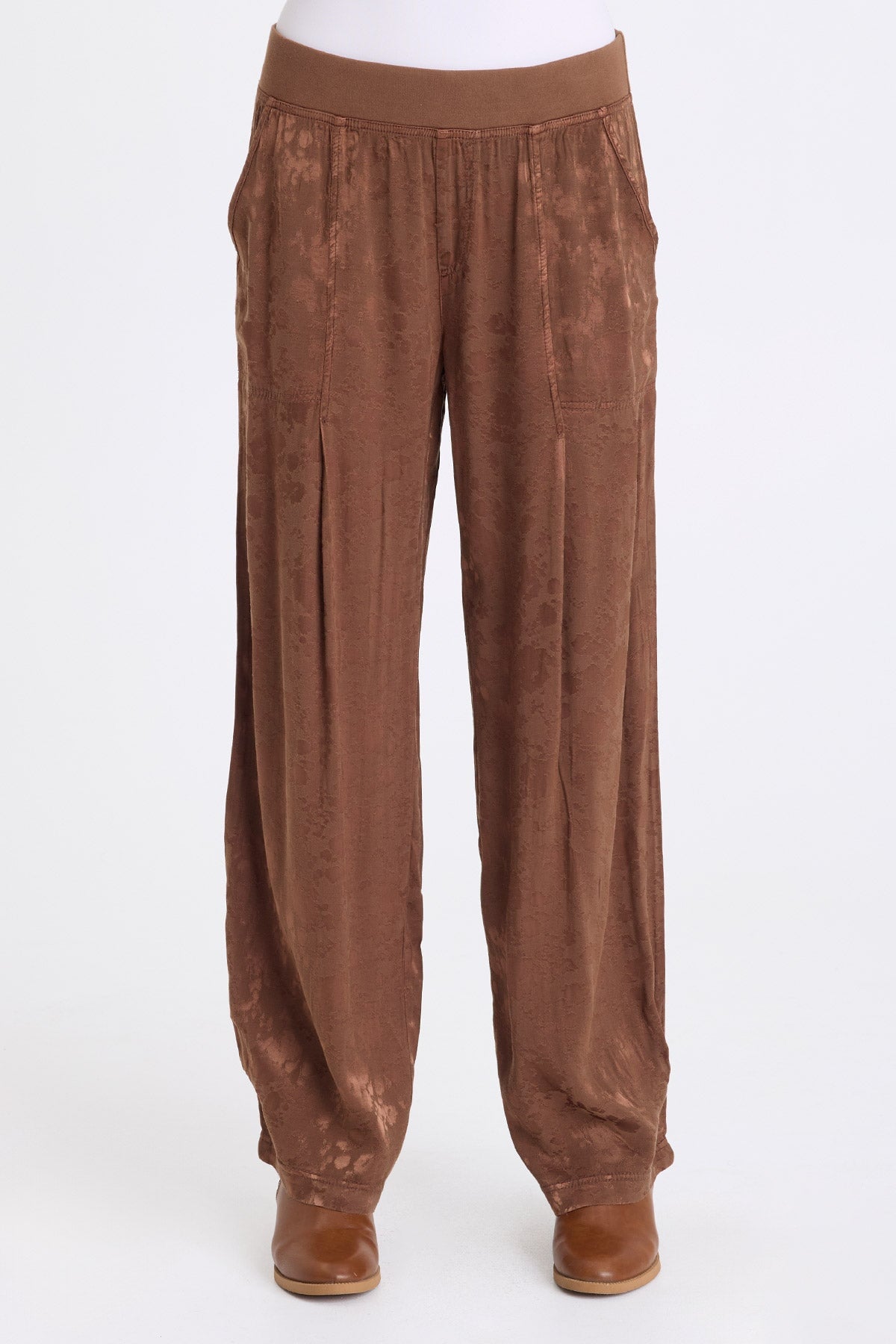 XCVI Tarquin Textured Satin Pleated Pant 
