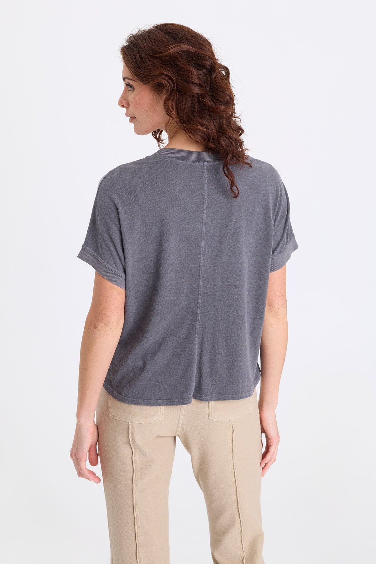 XCVI Hanno Soft Twill V-Neck Top 