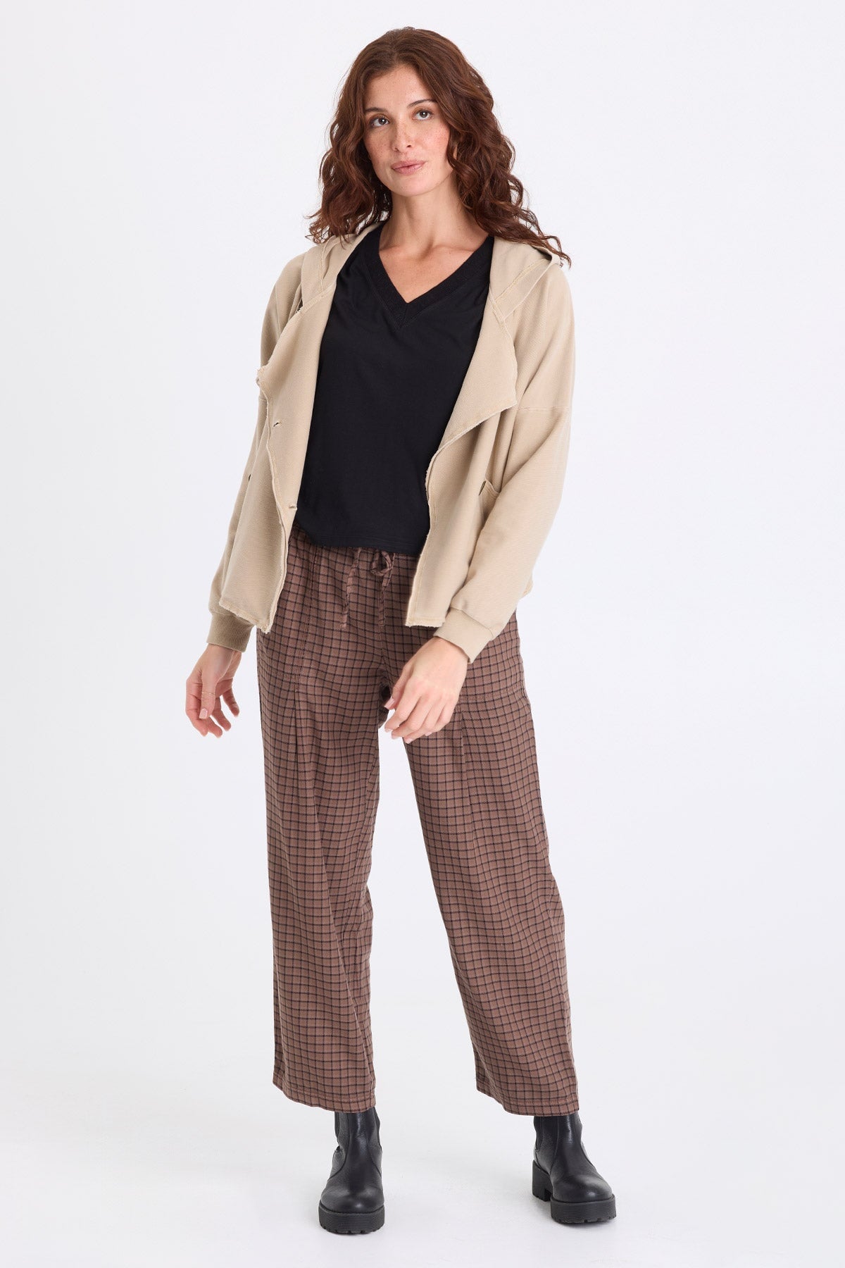 XCVI Amun Plaid Tapered Pant 