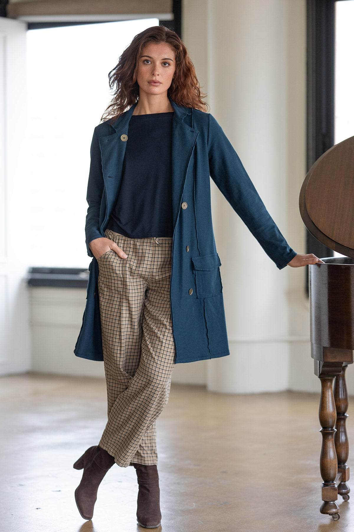Amun Plaid Tapered Pant