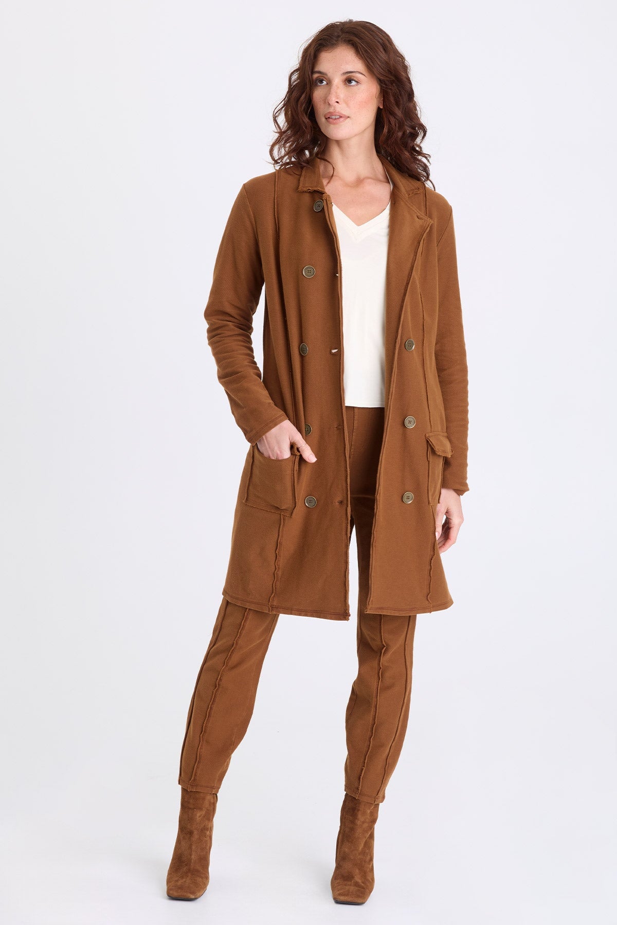 XCVI Roda Twill Knit Long Jacket 