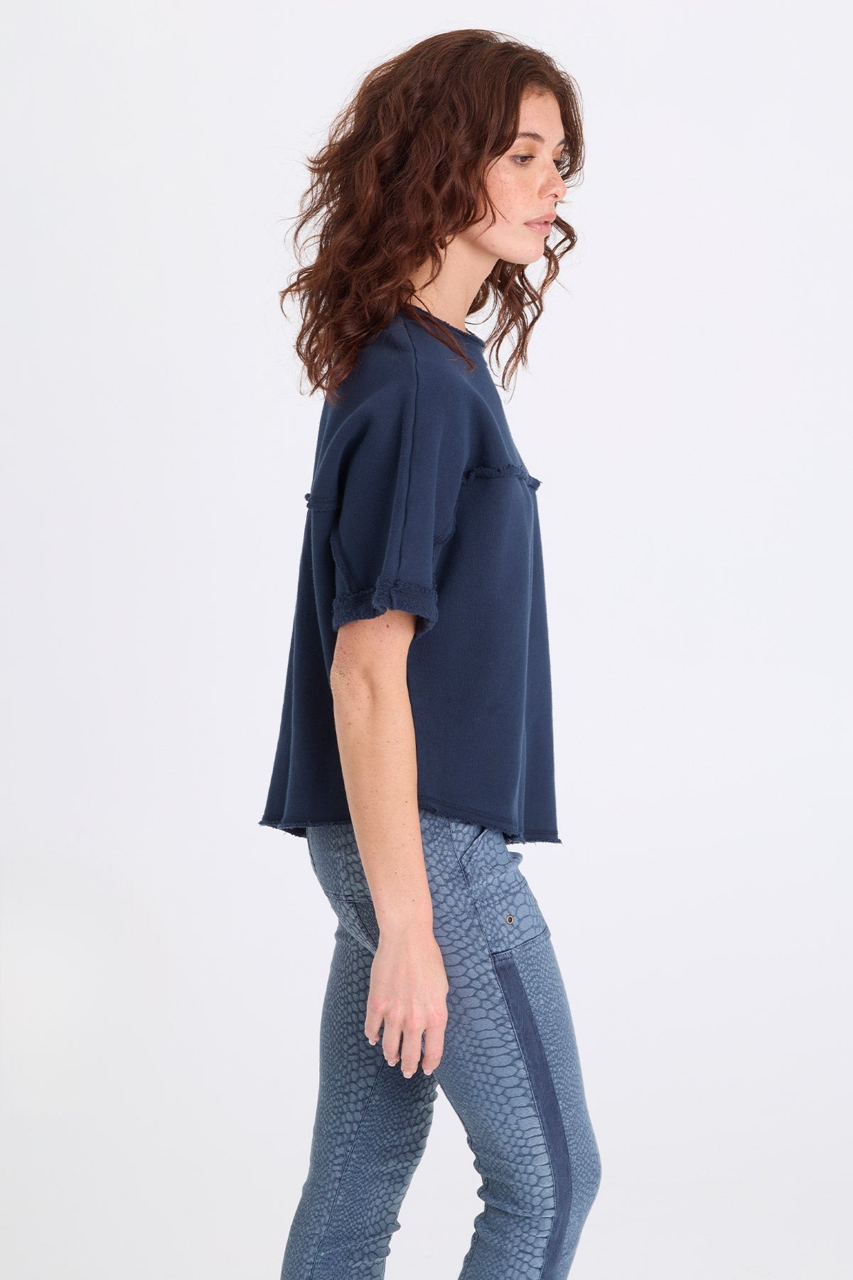 XCVI Vita Fleece Short Sleeve Pullover 
