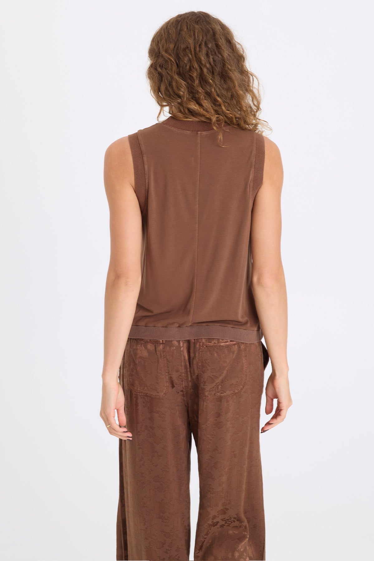 XCVI Helios Textured Satin Tank 