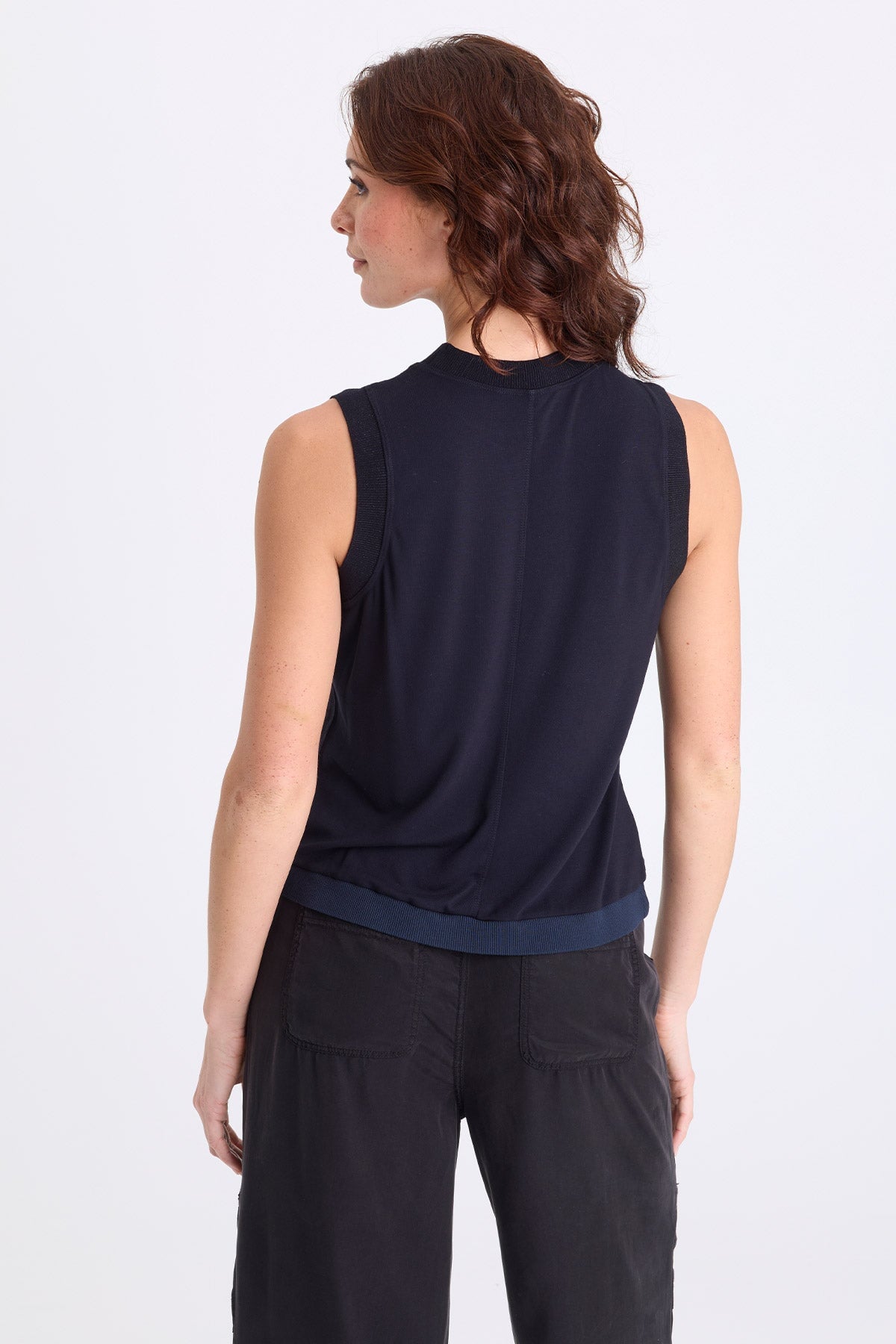 XCVI Helios Textured Satin Tank 