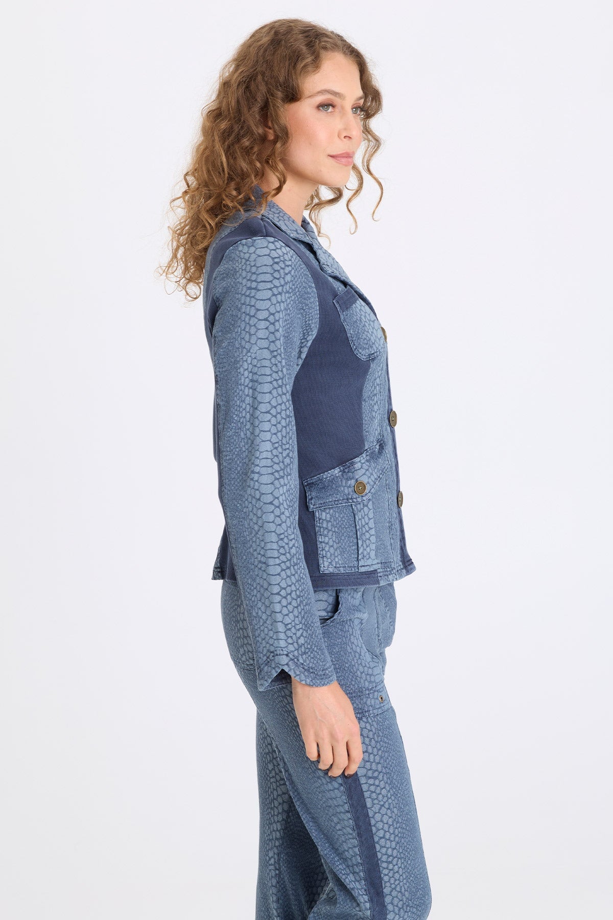 XCVI Cornelia Jacquard Fitted Blazer 