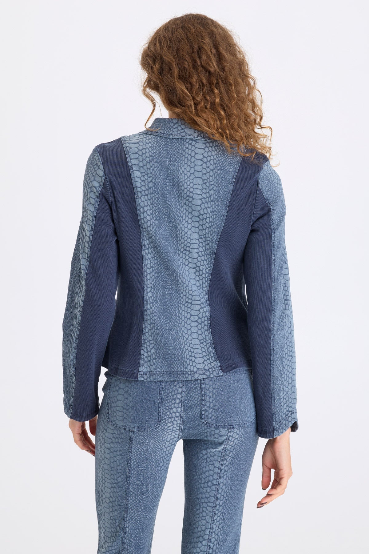 XCVI Cornelia Jacquard Fitted Blazer 