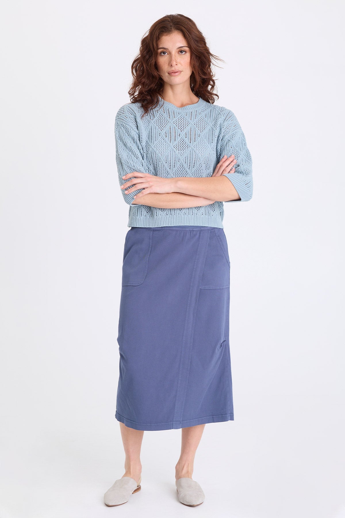 XCVI Halima Cotton Open-Knit Pullover 
