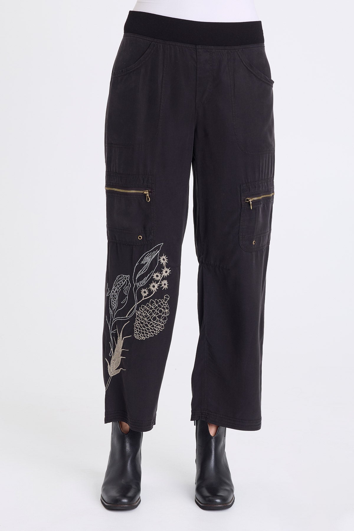 XCVI Odran Embroidered Twill Cargo Pant 