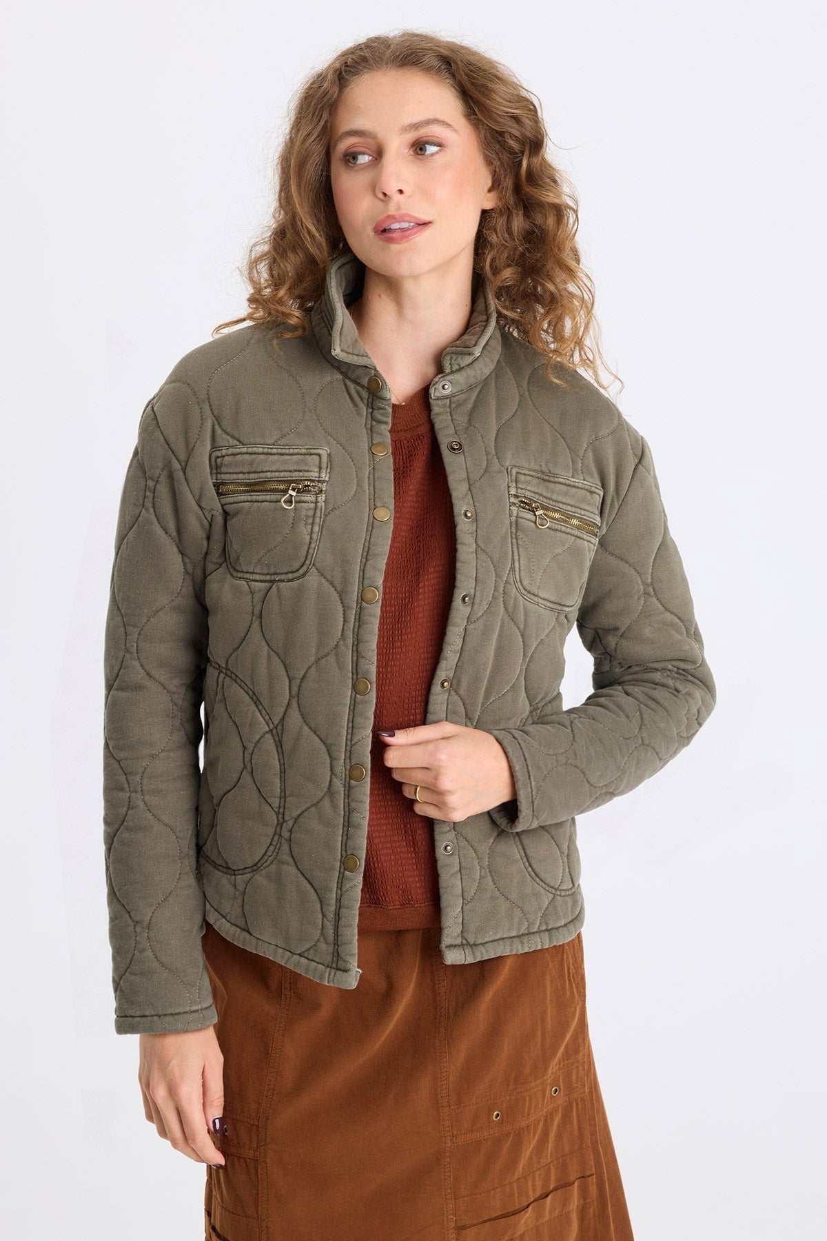 XCVI Gyasi Wave Quilting Jacket 