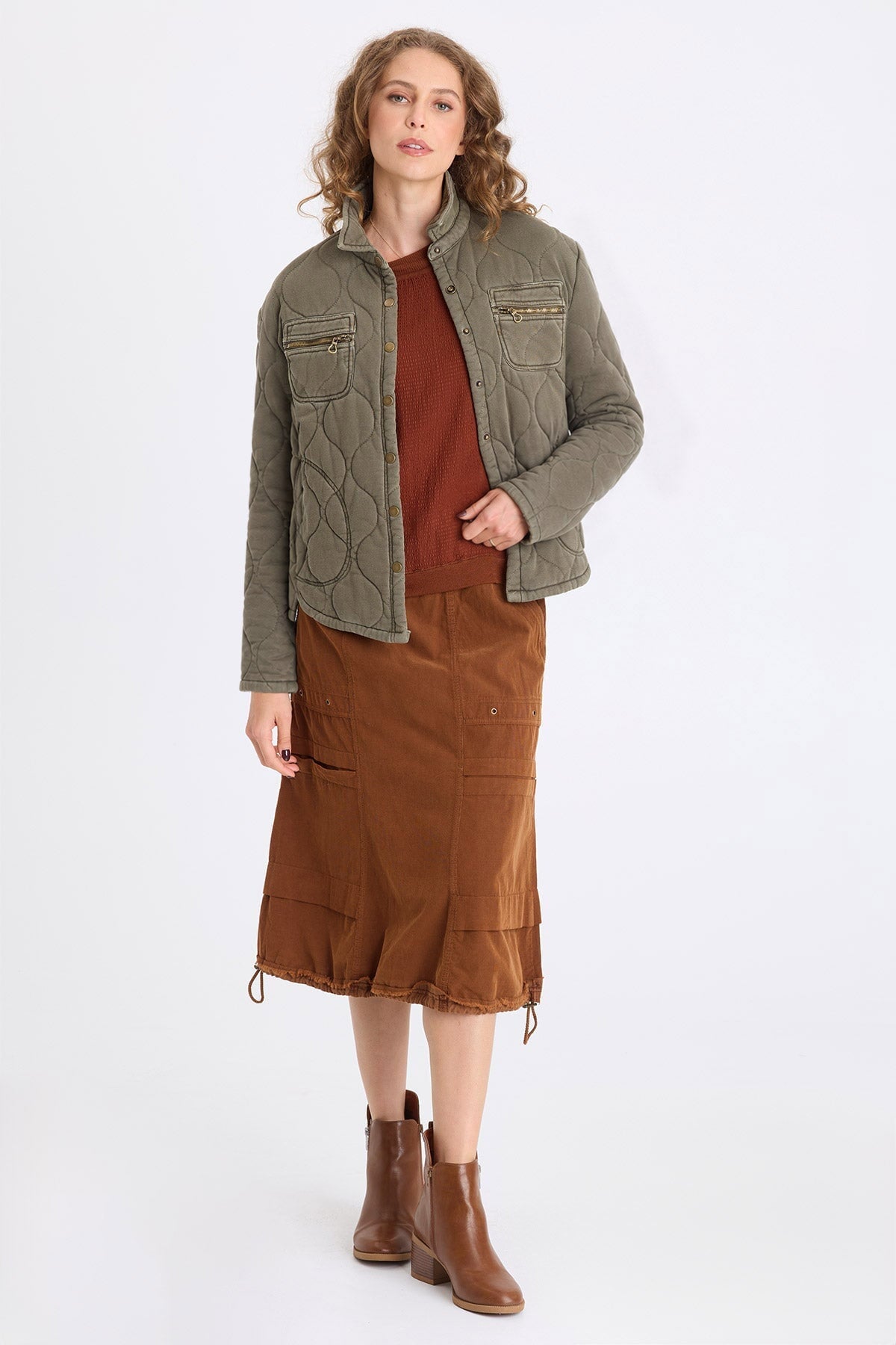 XCVI Gyasi Wave Quilting Jacket 