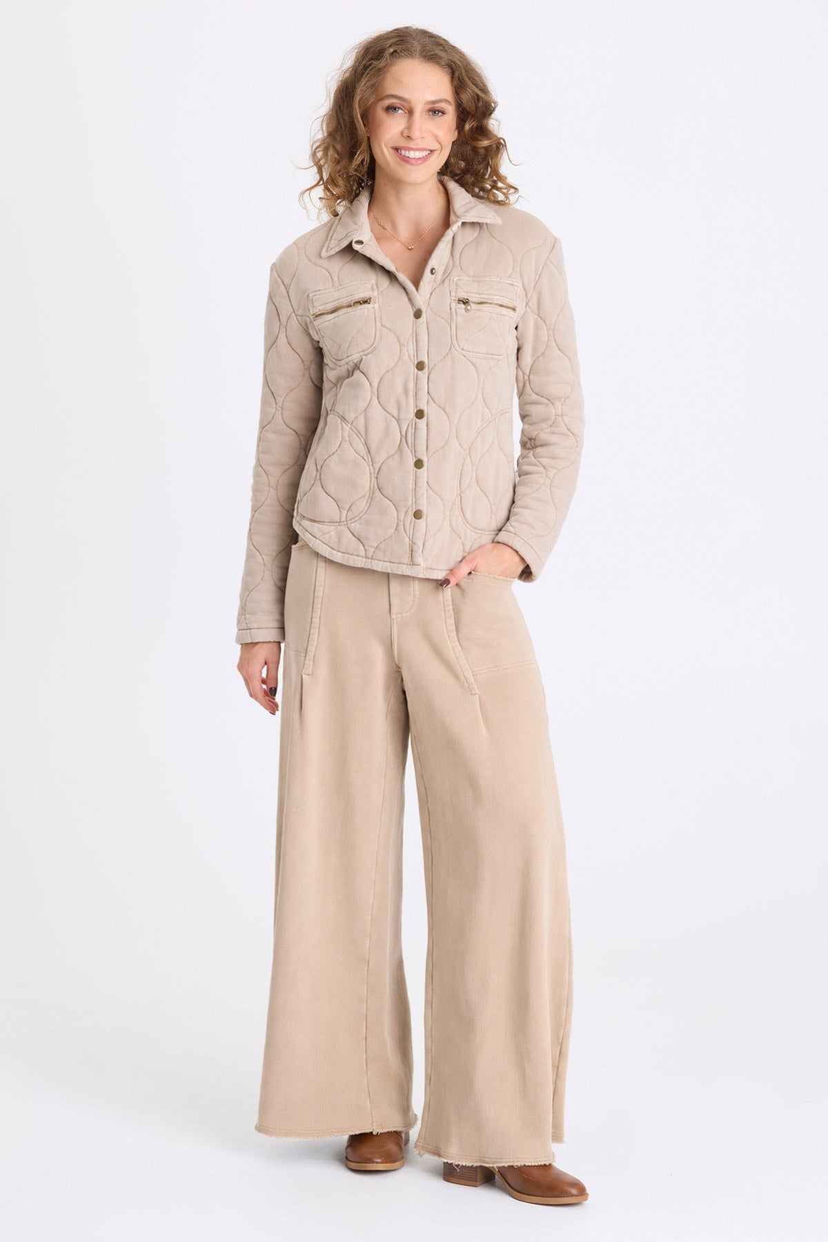 XCVI Gyasi Wave Quilting Jacket 