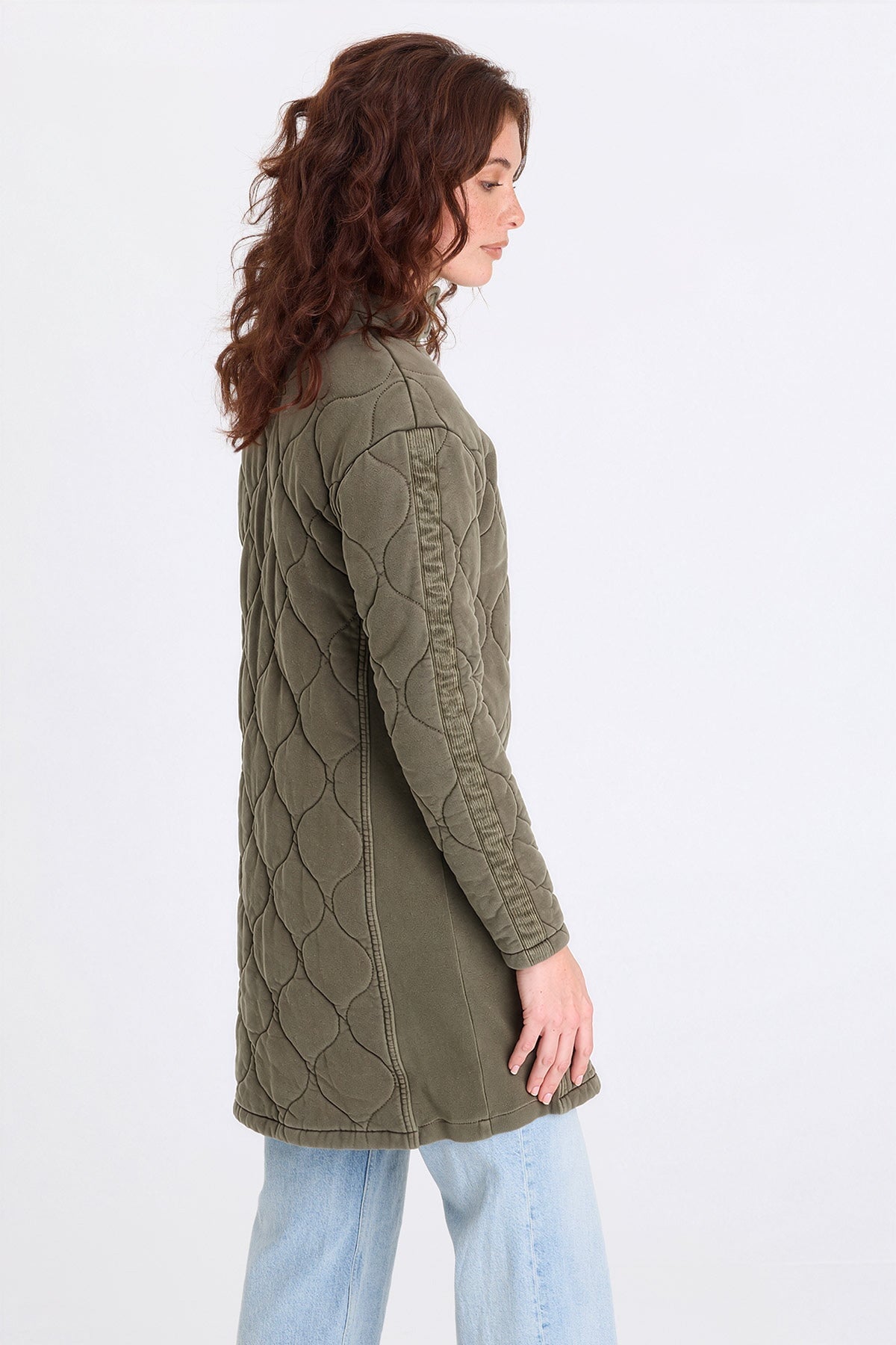 XCVI Memphis Wave Quilting Long Jacket 