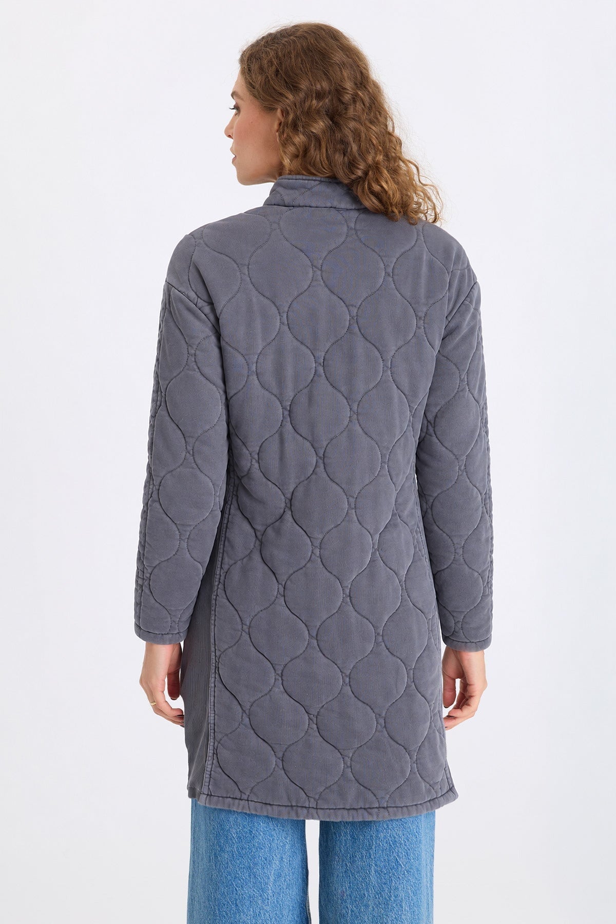 XCVI Memphis Wave Quilting Long Jacket 