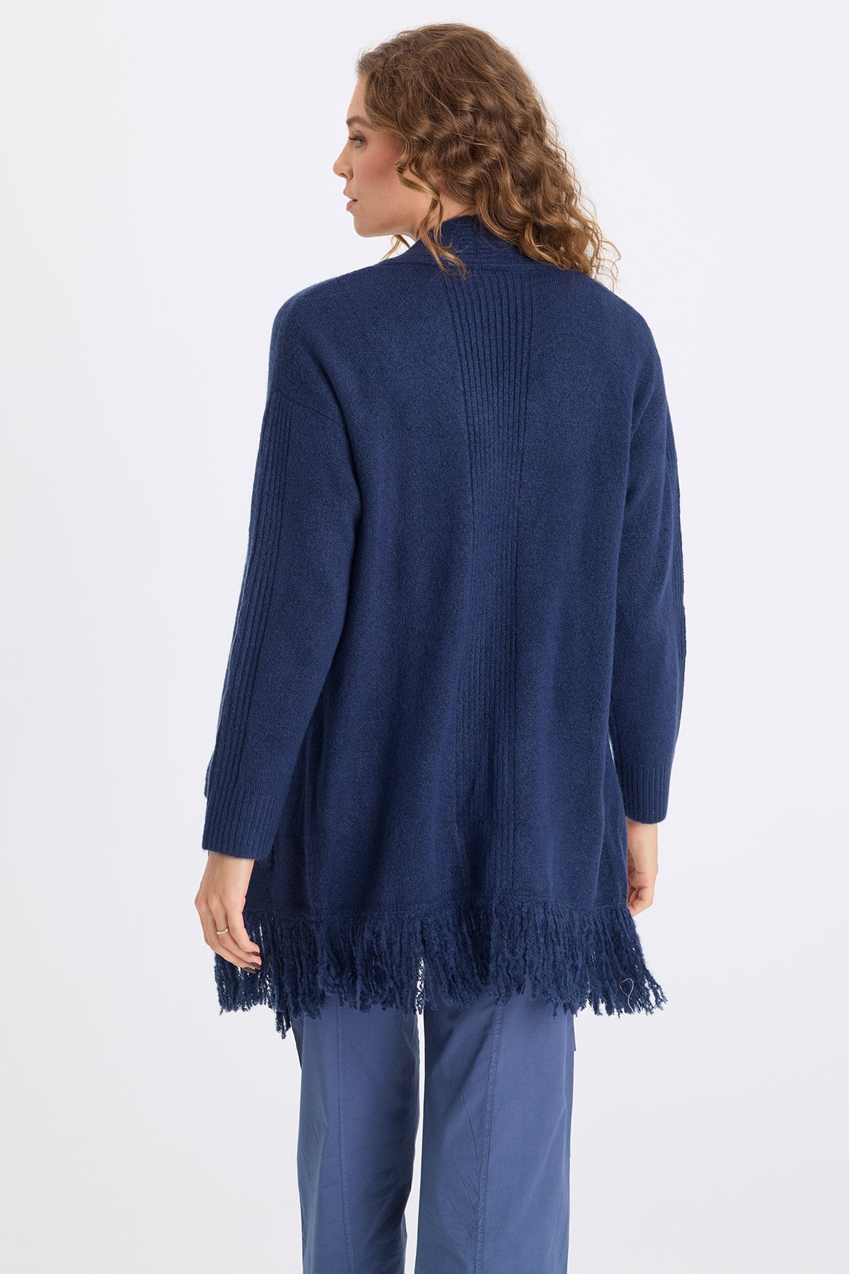 XCVI Bakari Sweater-Knit Fringe Cardigan 