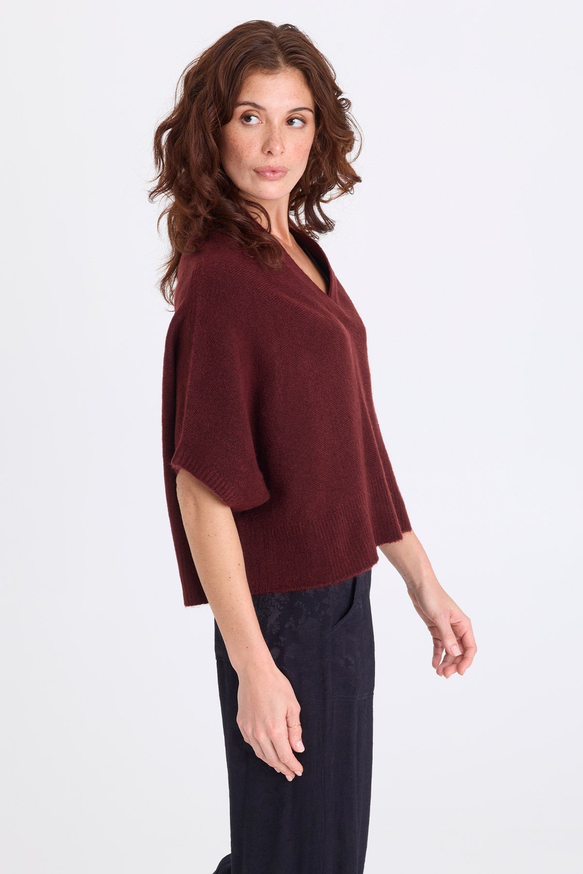 XCVI Atemu Sweater-Knit V-Neck Pullover 