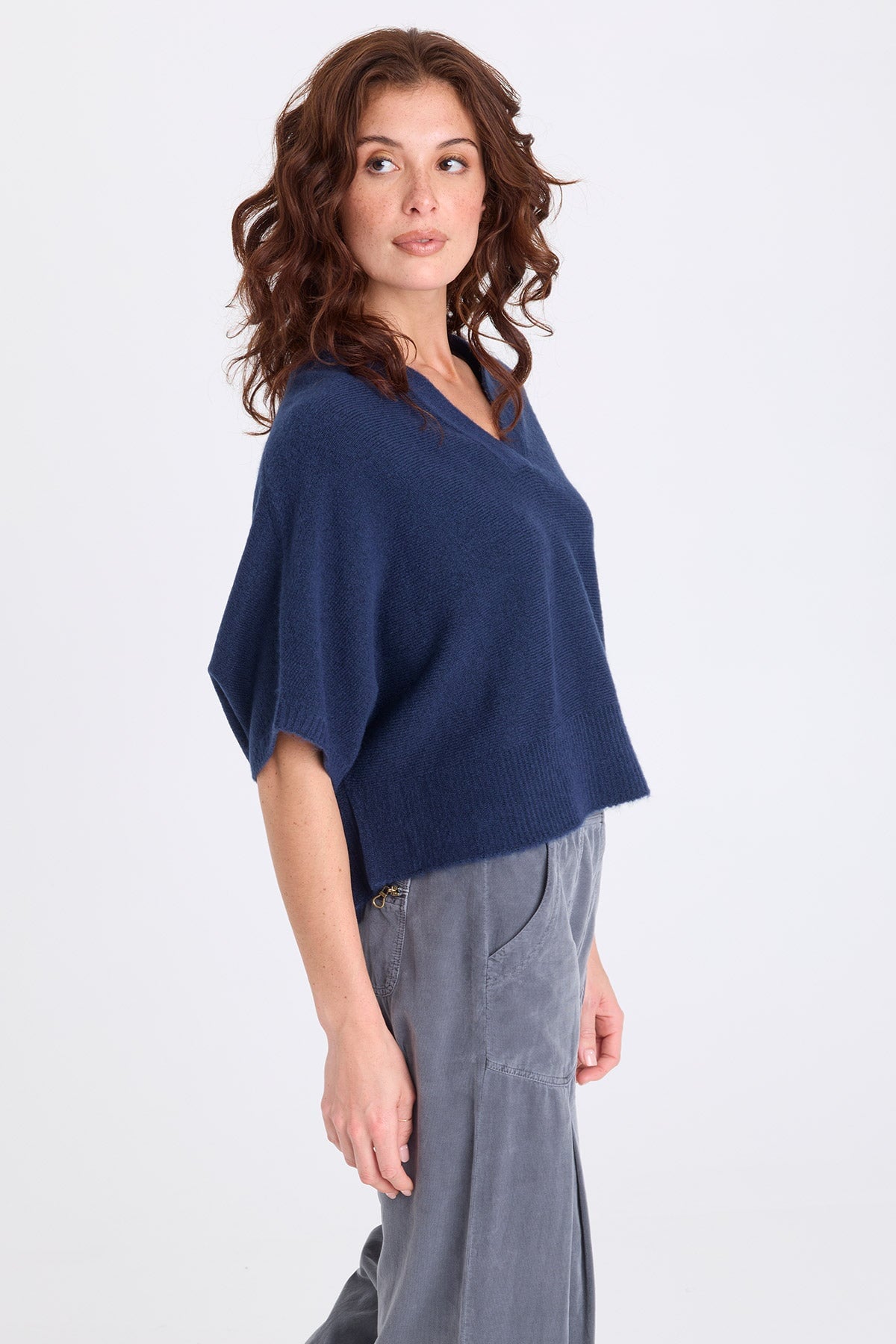 XCVI Atemu Sweater-Knit V-Neck Pullover 
