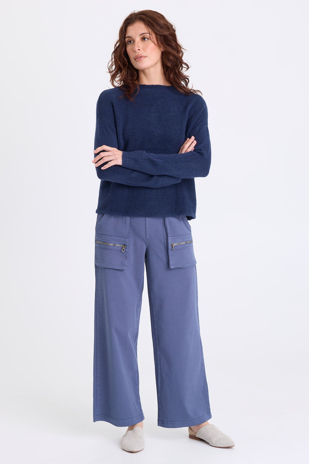 XCVI Madu Sweater-Knit High Neck Top 