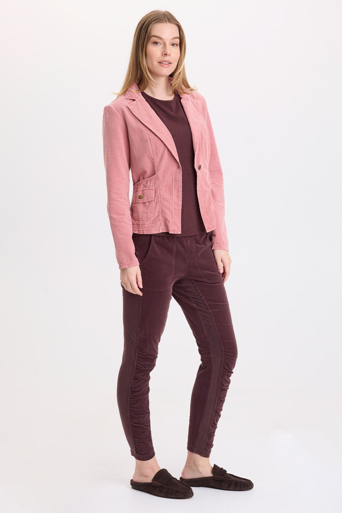 Wearables Corduroy Penny Ruched Legging 