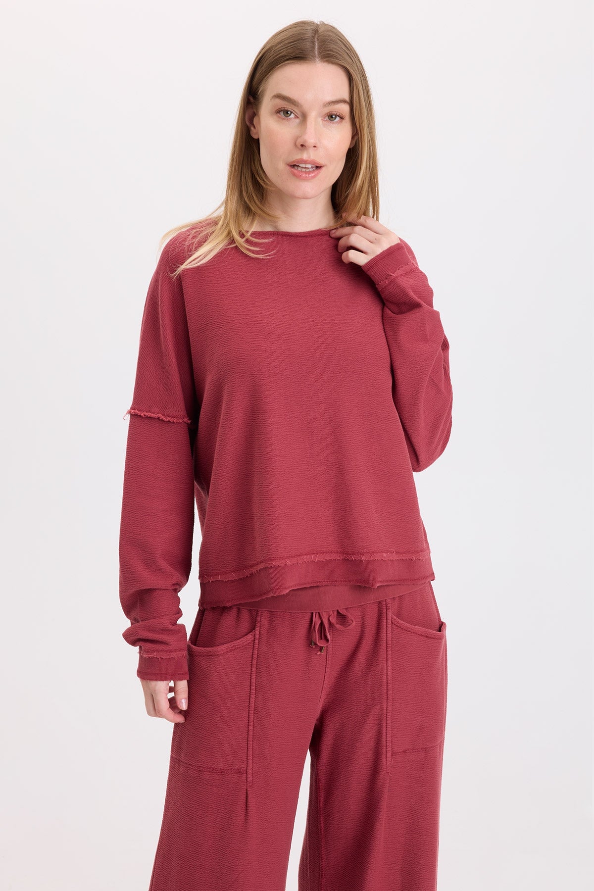 Wearables Cirilla Crepe-Knit Pullover 