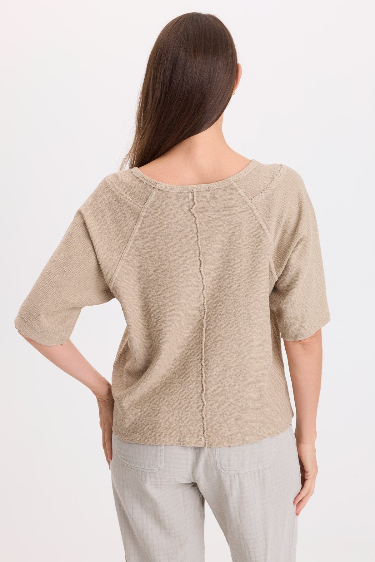 Wearables Analie Crepe-Knit Short Sleeve Top 