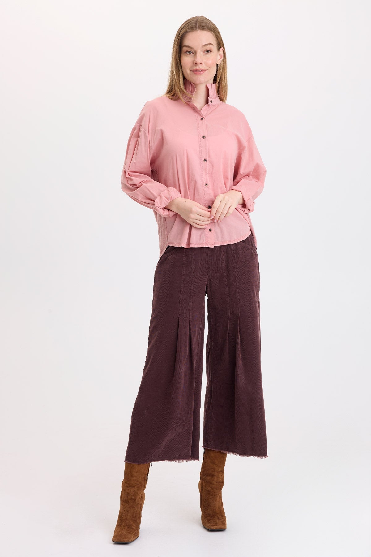 Wearables Lohan Voile Ruffle Neck Top 