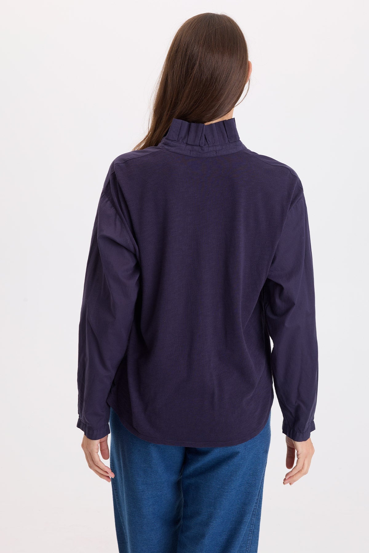 Wearables Lohan Voile Ruffle Neck Top 
