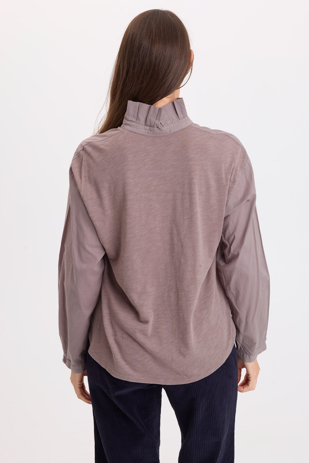 Wearables Lohan Voile Ruffle Neck Top 