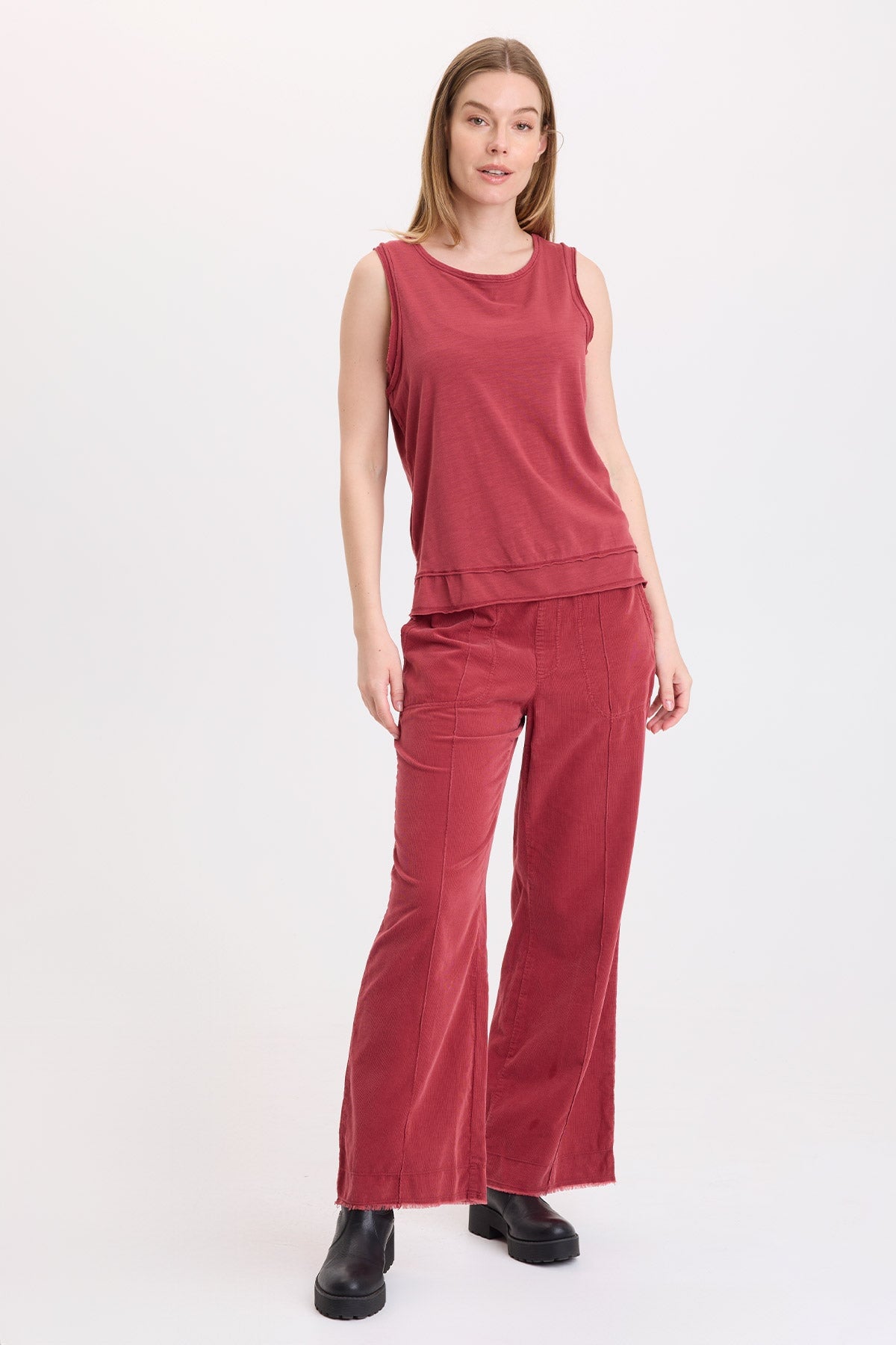 Wearables Fosca Jersey Tiered Hem Tank 