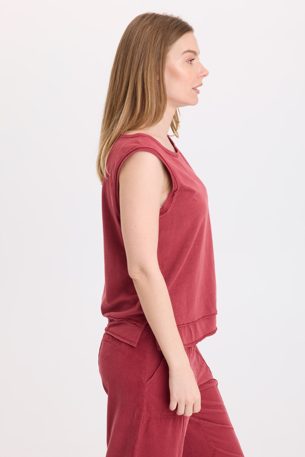 Wearables Fosca Jersey Tiered Hem Tank 