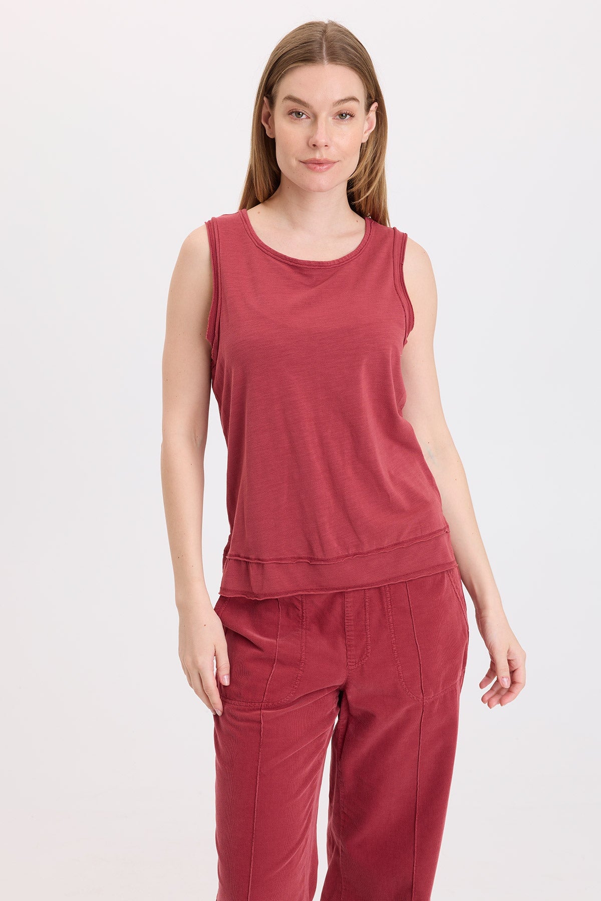 Wearables Fosca Jersey Tiered Hem Tank 