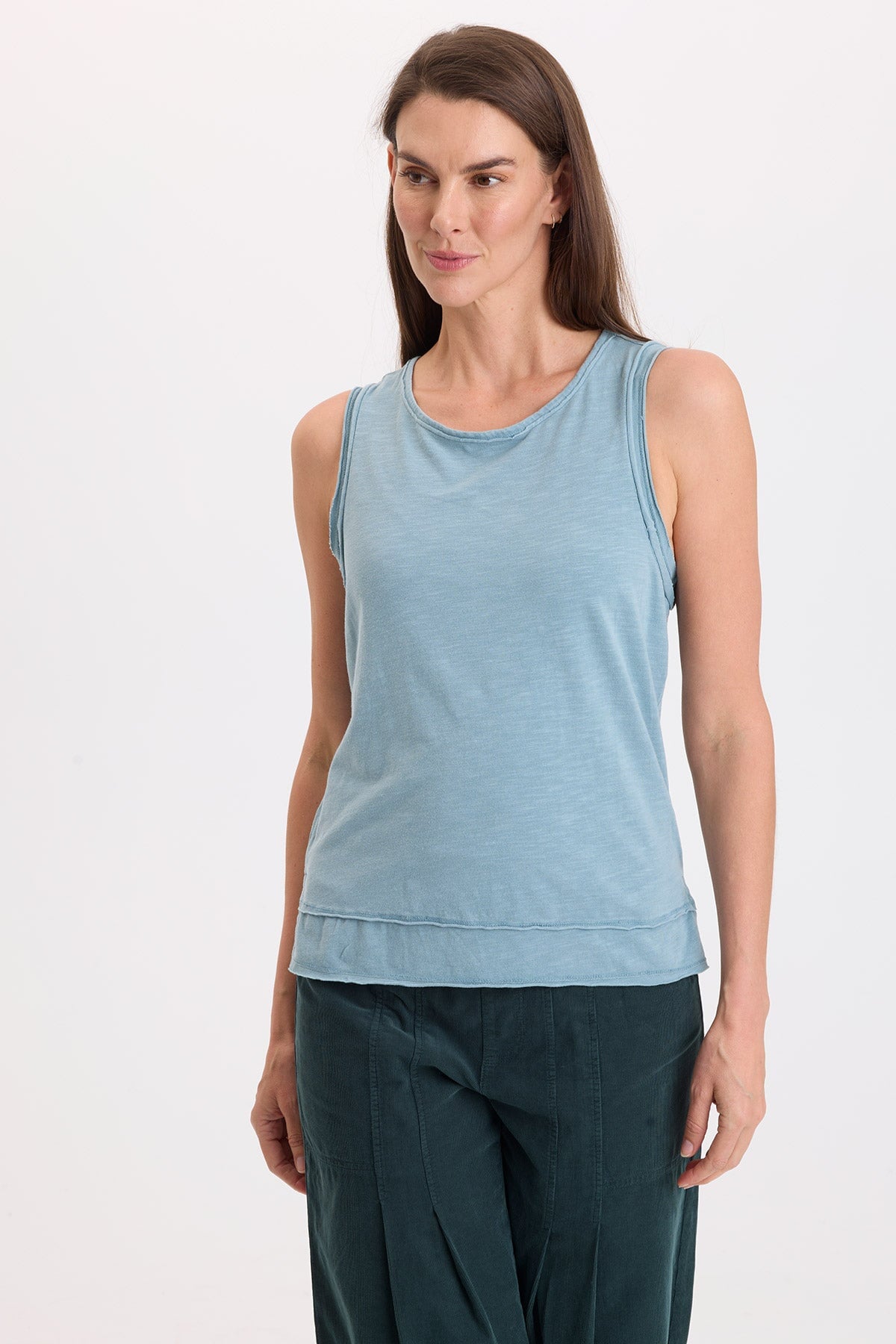 Wearables Fosca Jersey Tiered Hem Tank 