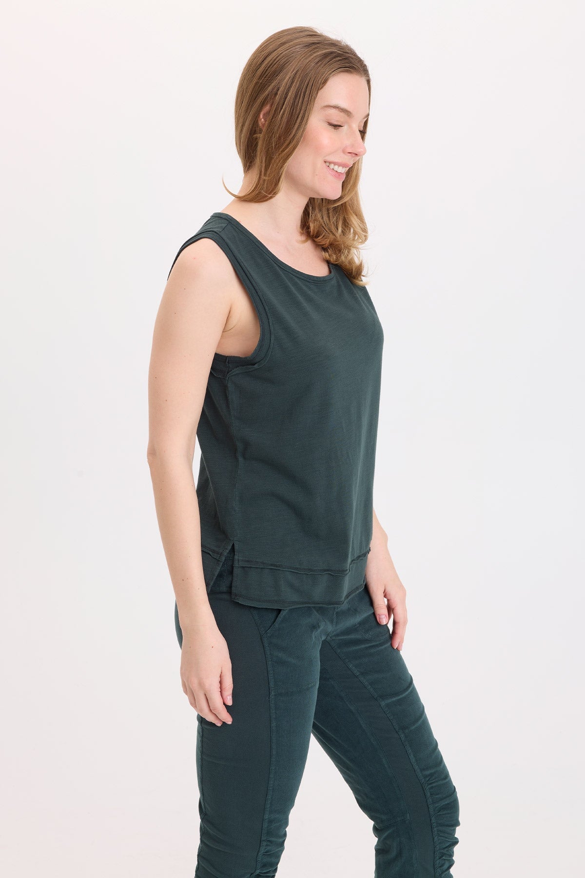 Wearables Fosca Jersey Tiered Hem Tank 