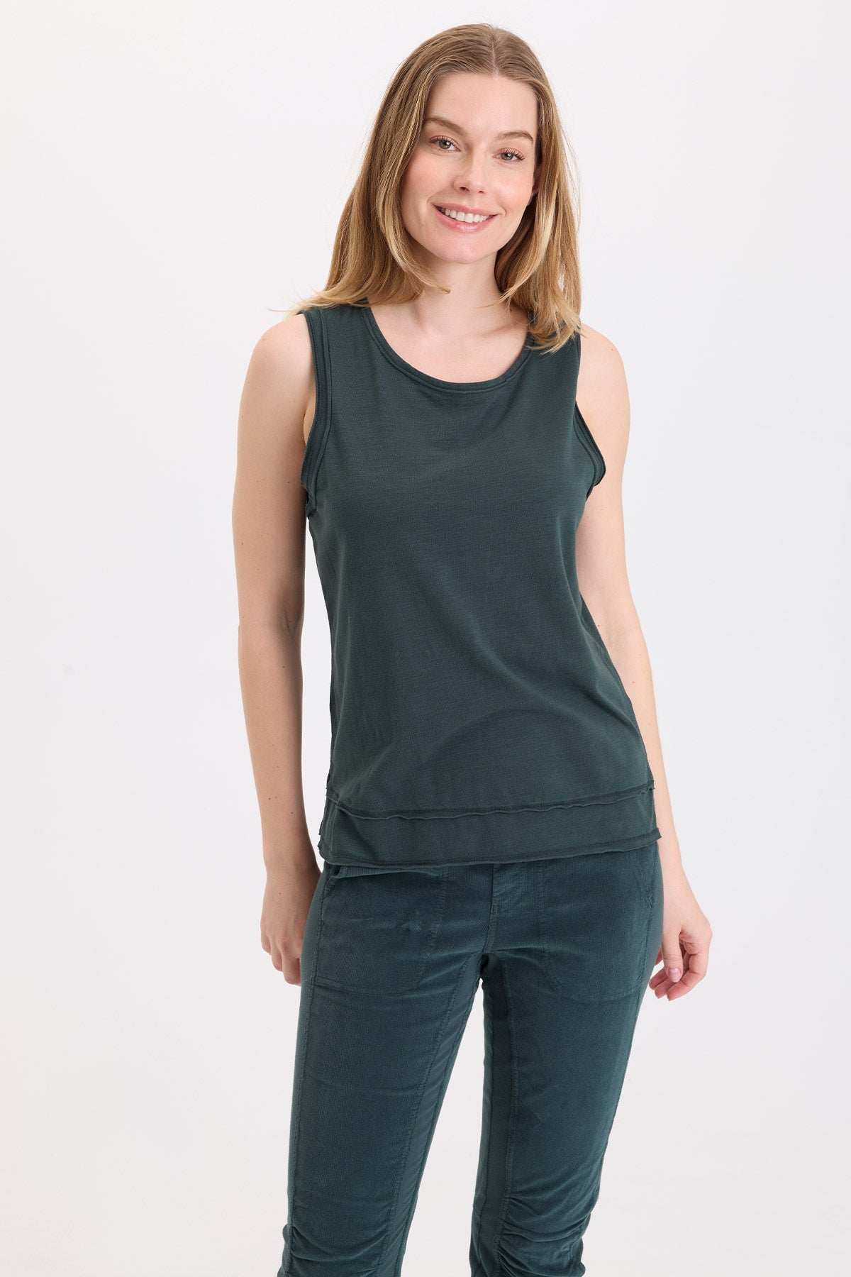 Wearables Fosca Jersey Tiered Hem Tank 