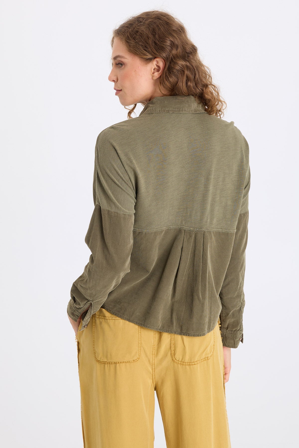 XCVI Kyle Embroidered Corduroy Button-Up 