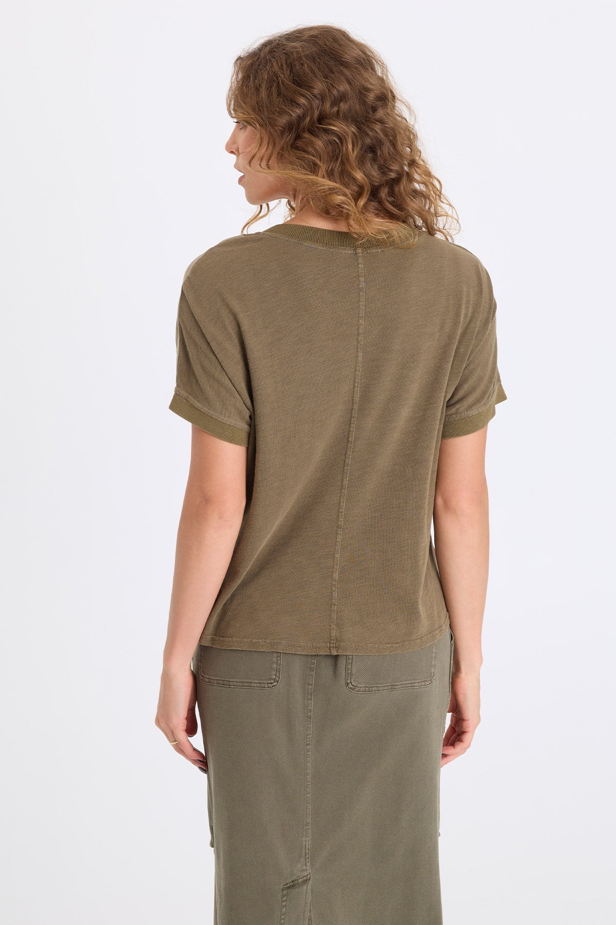 XCVI Hanno Embroidered Twill V-Neck Top 