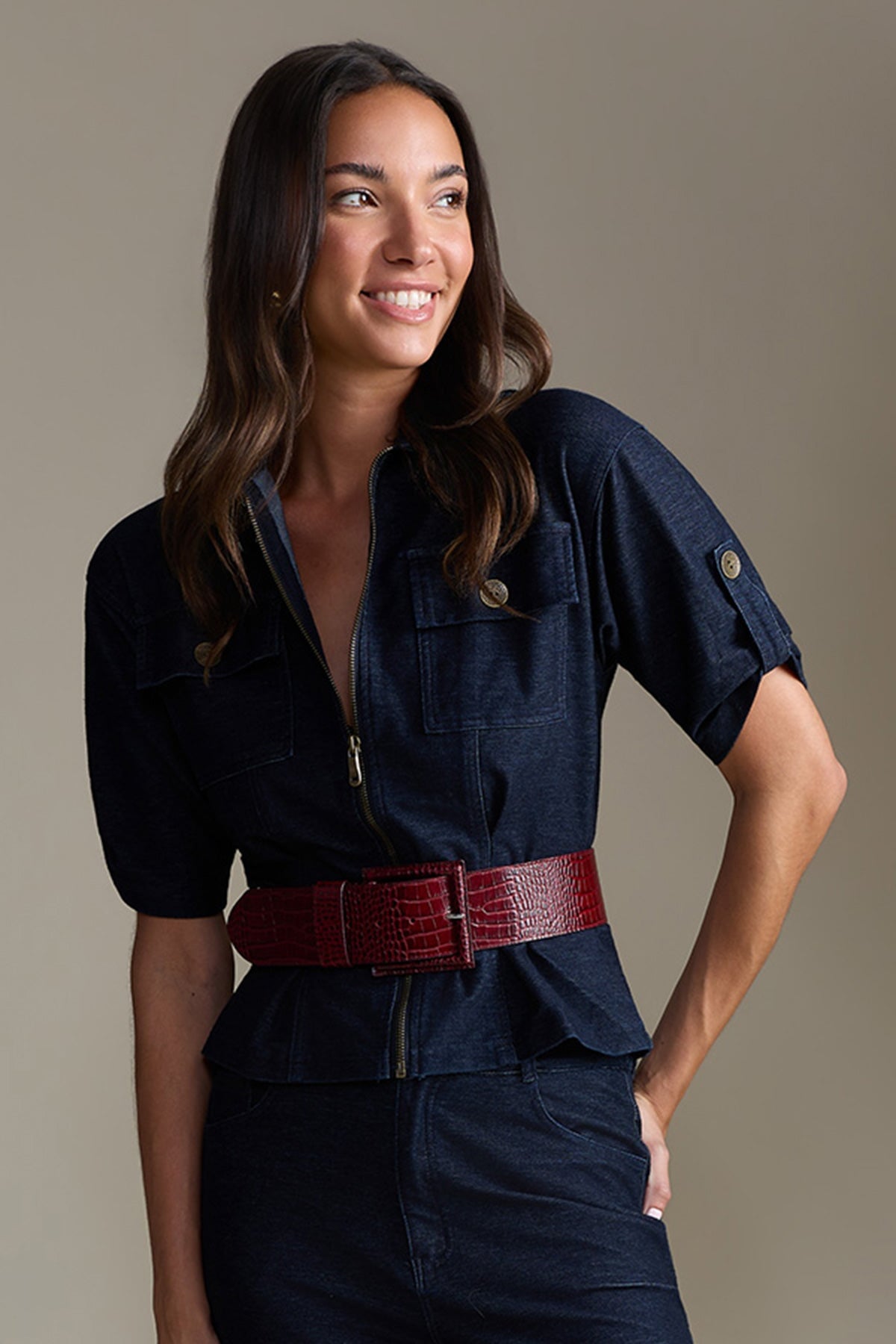 Wearables Tammen Indigo Twill Short Sleeve Shacket 