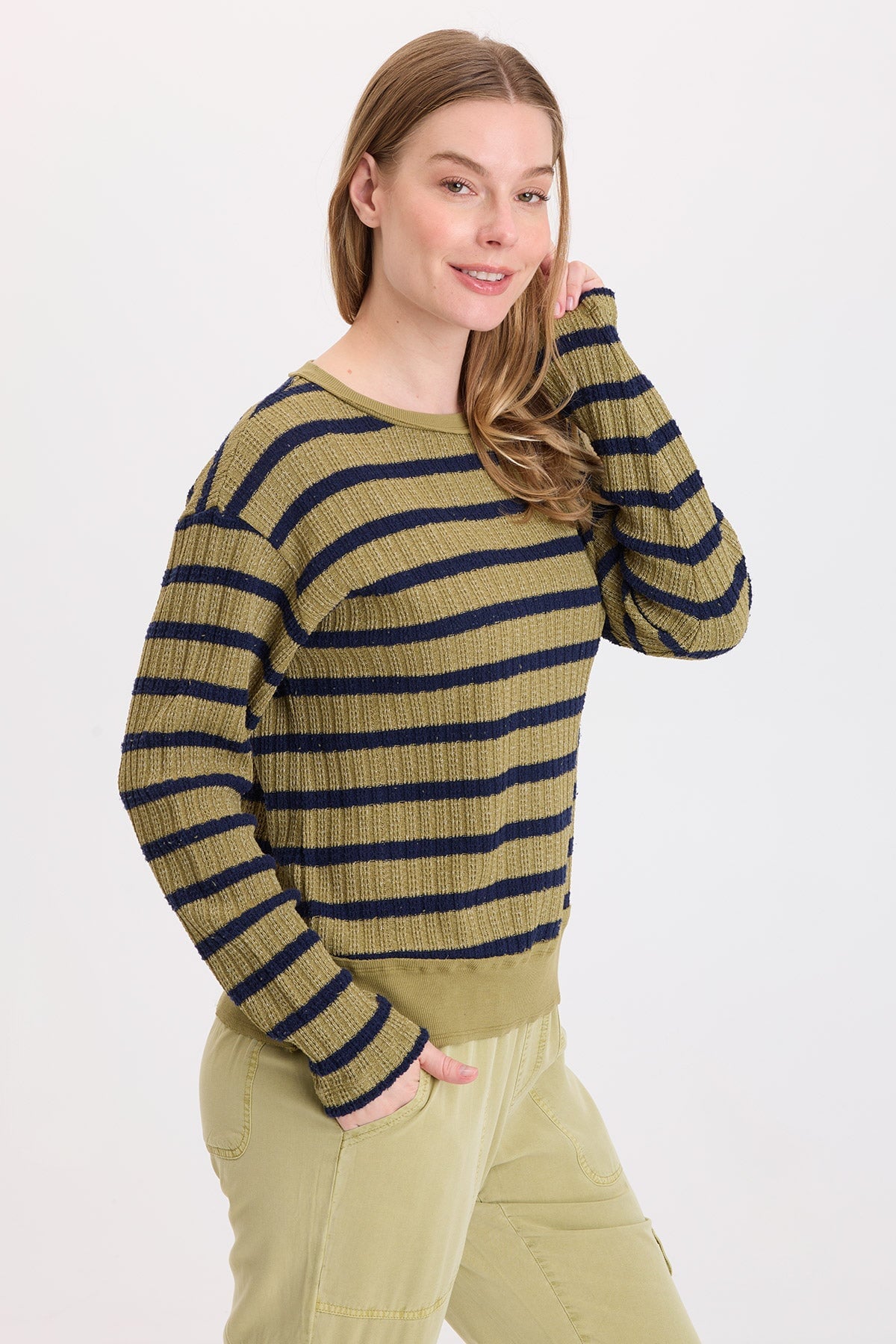 Wearables Goldie Stripe Open Crew Top 