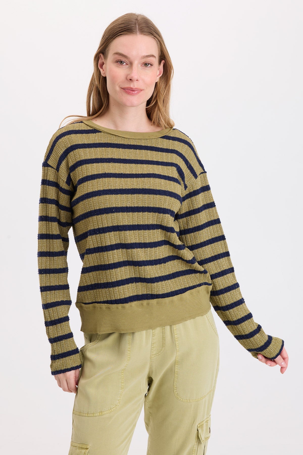 Wearables Goldie Stripe Open Crew Top 