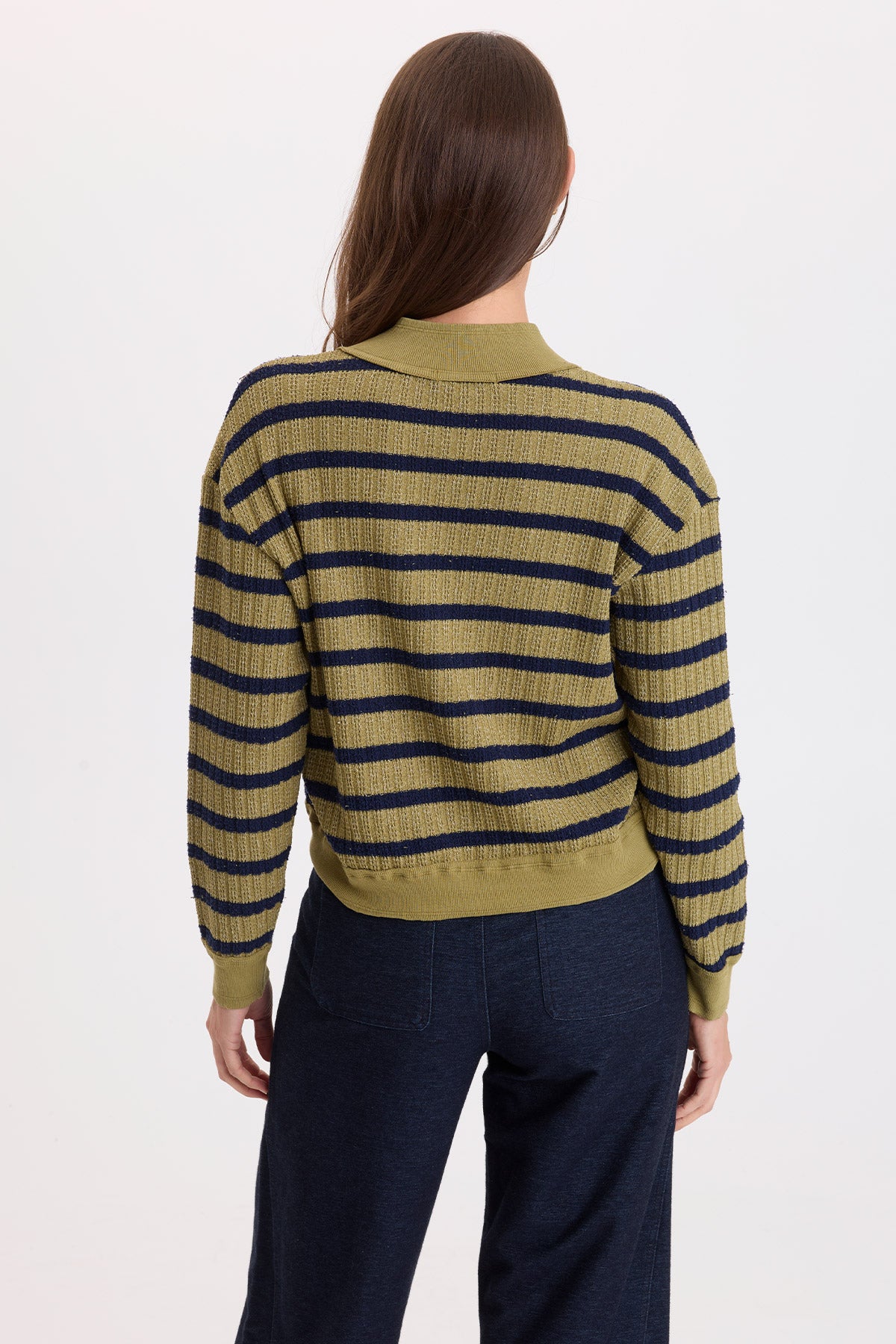 Fonz Stripe V-Neck Top
