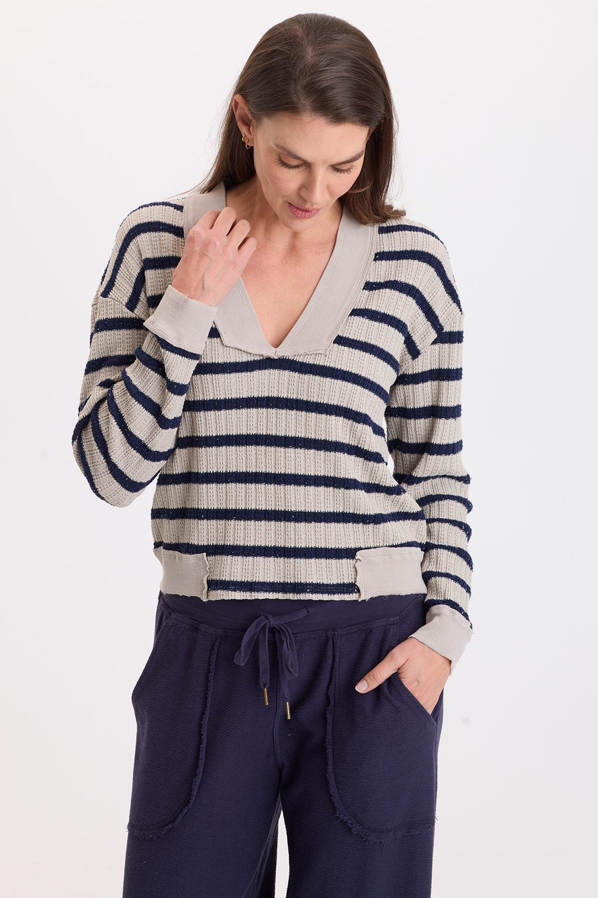 Wearables Fonz Stripe V-Neck Top 