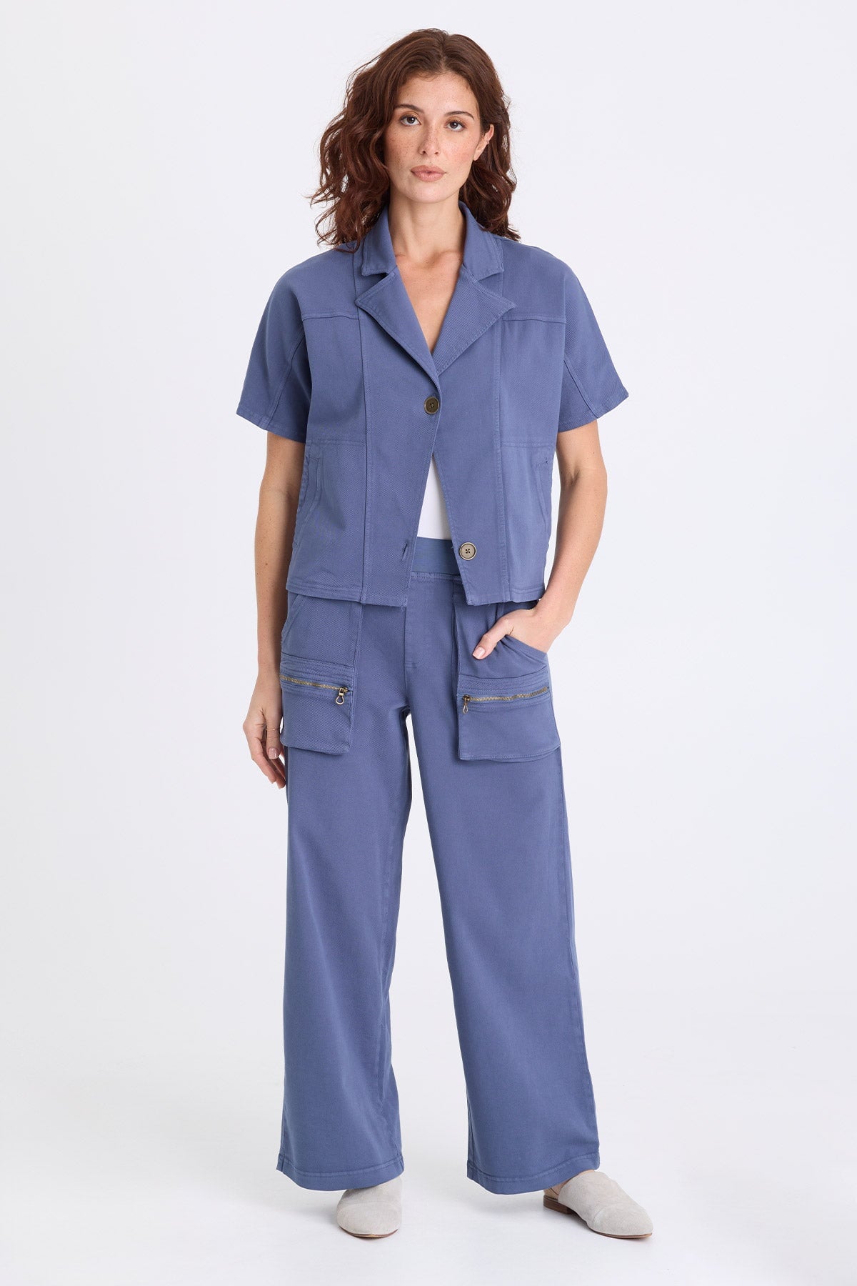 XCVI Nevo Twill Capelet-Style Jacket 