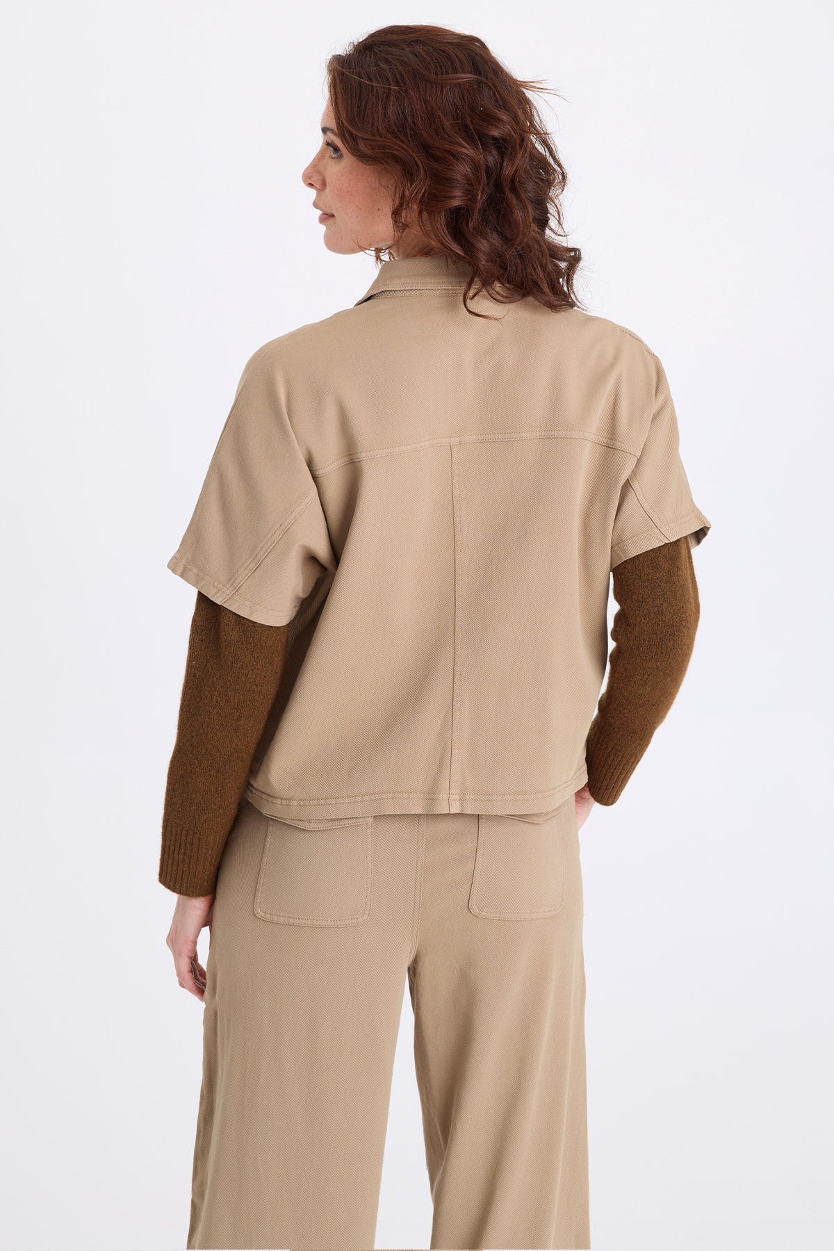 XCVI Nevo Twill Capelet-Style Jacket 