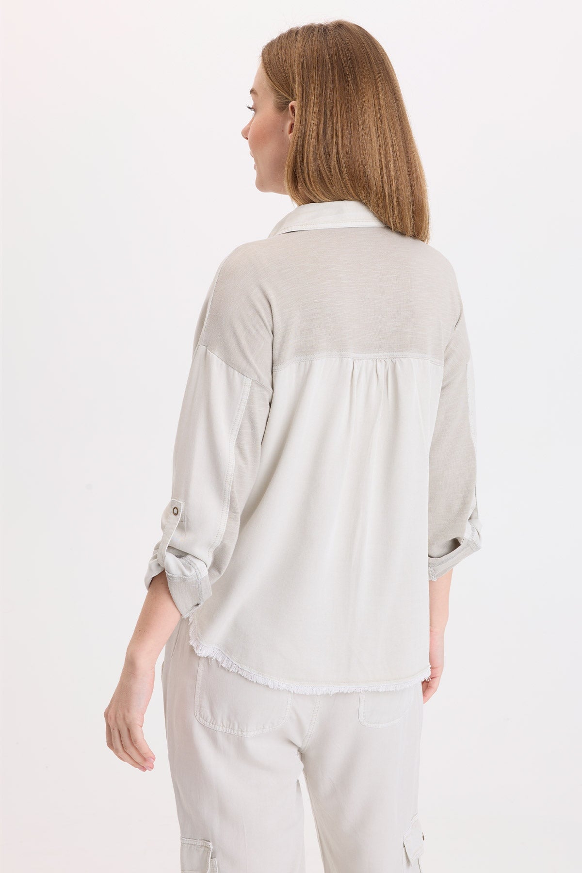 Wearables Knapp Distressed Cargo Button-Up 