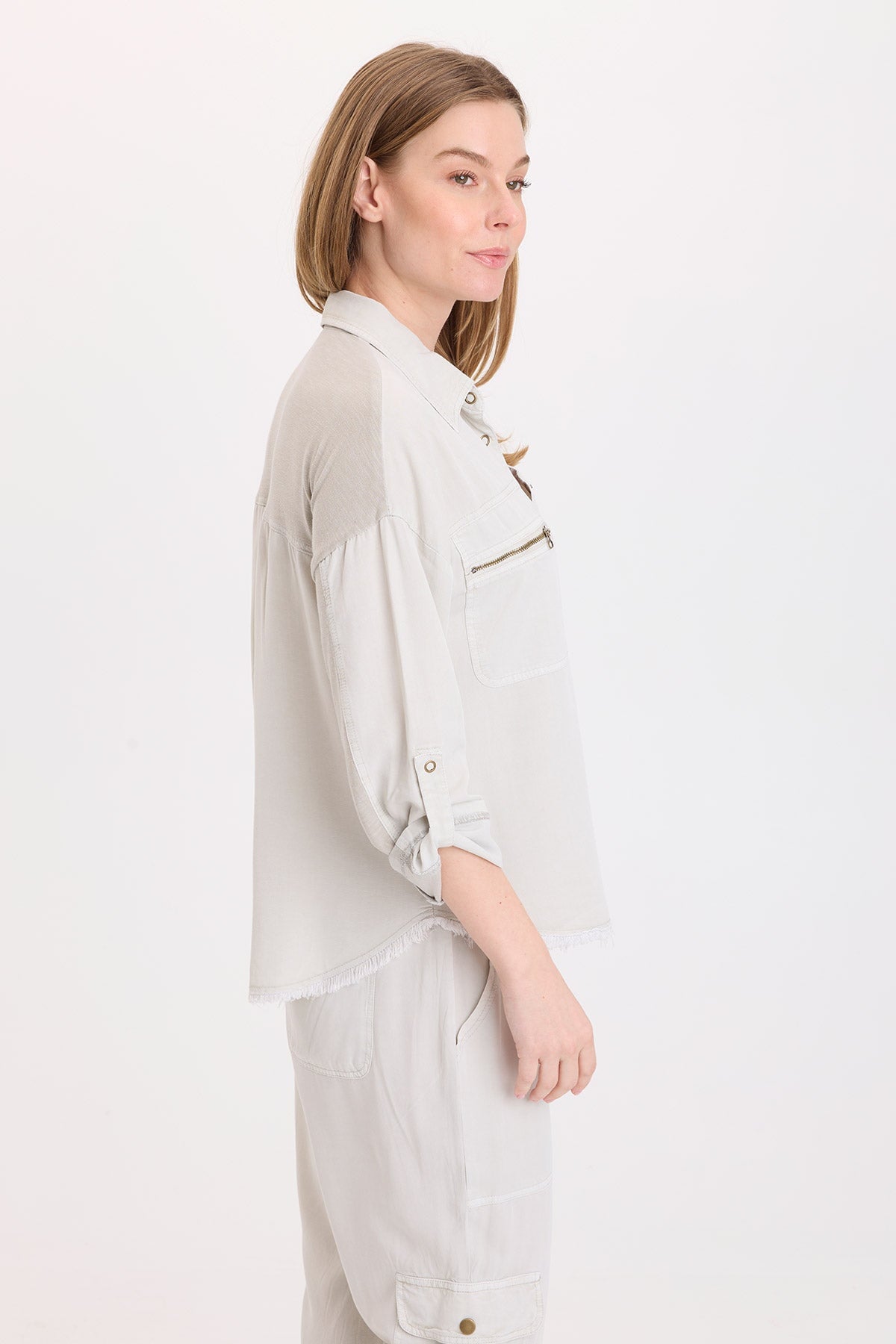 Wearables Knapp Distressed Cargo Button-Up 